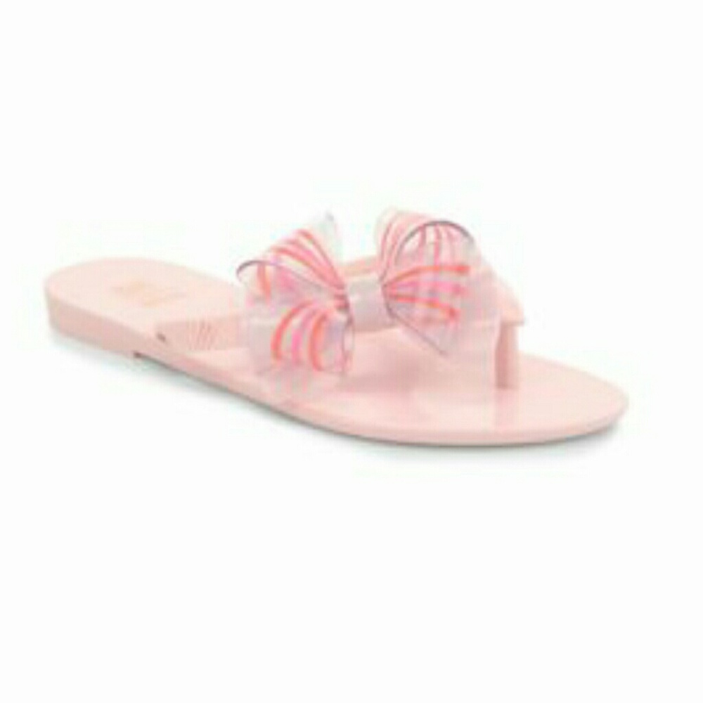 Mini Melissa Harmonic Stripe Bow Thong Sandals
